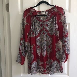Chico’s Women’s Paisley Print Blouse